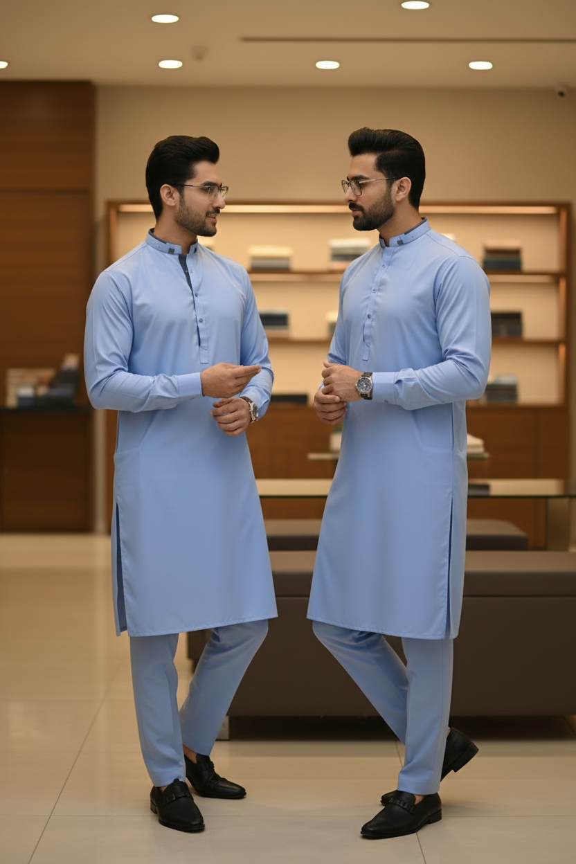Sky-Blue Premium Latha .