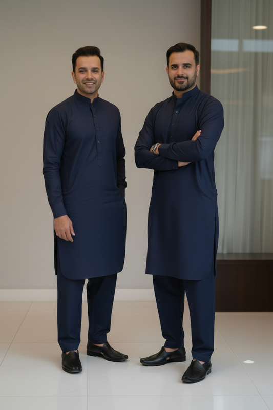 Navy-Blue  Premium Latha.